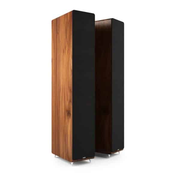Acoustic Energy AE 320 Floorstanding Speakers - real walnut cover