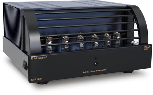 PrimaLuna EVO 300 Hybrid Power Amplifier black front 2