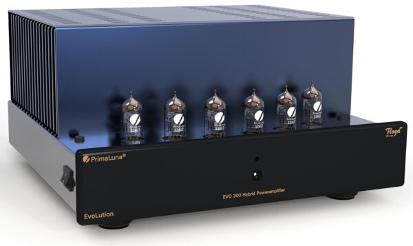 PrimaLuna EVO 300 Hybrid Power Amplifier black front 3