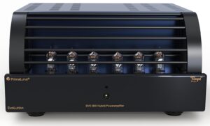 PrimaLuna EVO 300 Hybrid Power Amplifier black front