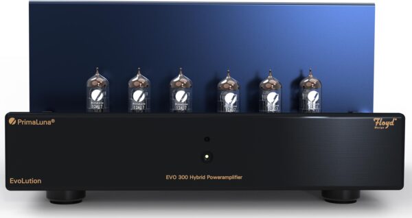 PrimaLuna EVO 300 Hybrid Power Amplifier black front 4