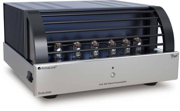 PrimaLuna EVO 300 Hybrid Power Amplifier silver front