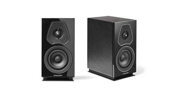 Sonus Faber Lumina I Bookshelf Speakers Piano Black lacquered multilayer wood – Black Leather