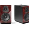 Sonus Faber Lumina II Amator Bookshelf Speakers Red High Gloss Multilayer Wood – Black Leather