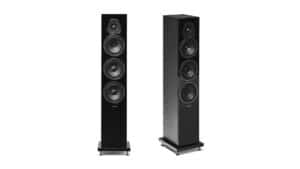 Sonus Faber Lumina III Floorstanding Speakers Piano Black lacquered multilayer wood – Black Leather