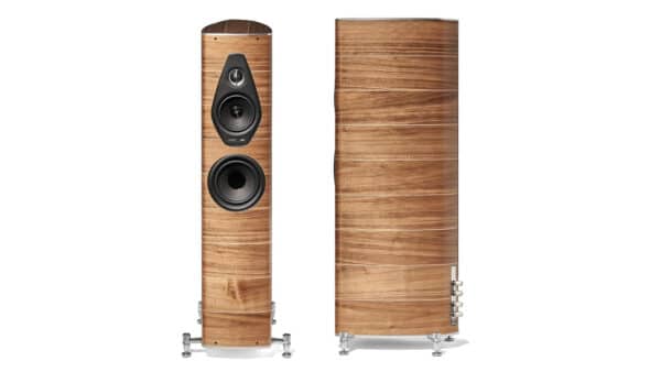 Sonus Faber Olympica Nova II Floostanding Speakers Walnut Wood Italian Leather