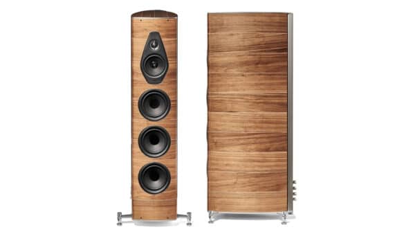 Sonus Faber Olympica Nova V Floostanding Speakers Walnut Wood Italian Leather