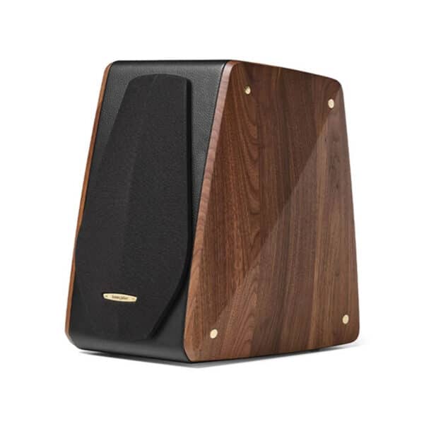 Sonus Faber Concertino G4 Bookshelf Speakers Solid Walnut Black Leather Brass 2