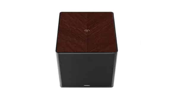 Sonus Faber Gravis V Subwoofer Wenge High Gloss with 45 degree grain Inlaid Sonus faber logo Black Leather