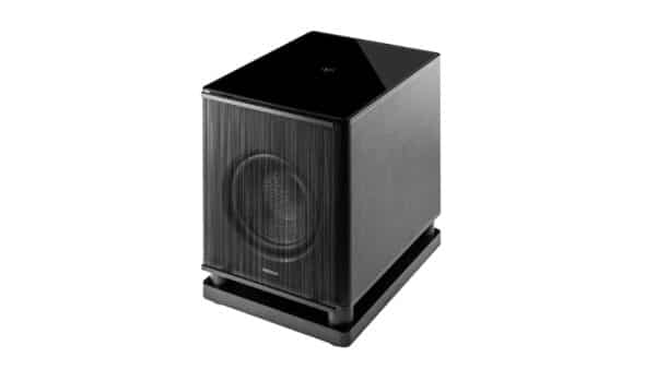 Sonus Faber Gravis VI Subwoofer Piano black High Gloss Inlaid Sonus faber logo Black Leather