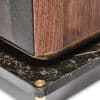 Sonus Faber Maxima Amator Floostanding Speakers Solid Walnut Black Leather Brass Port Saint Laurent Marble 2