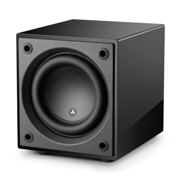 JL Audio Dominion 8 Inch Powered Subwoofer, Black Gloss Finish