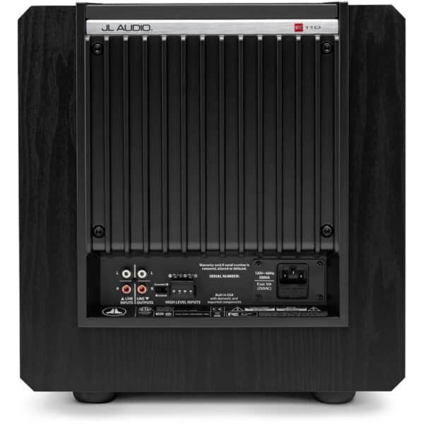 JL Audio E Sub 10 Inch Powered Subwoofer, Black Ash Finish 3