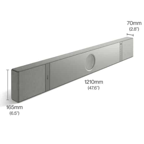 KEF XIO All in One Dolby Atmos 5.1.2 Soundbar Silver Grey 2